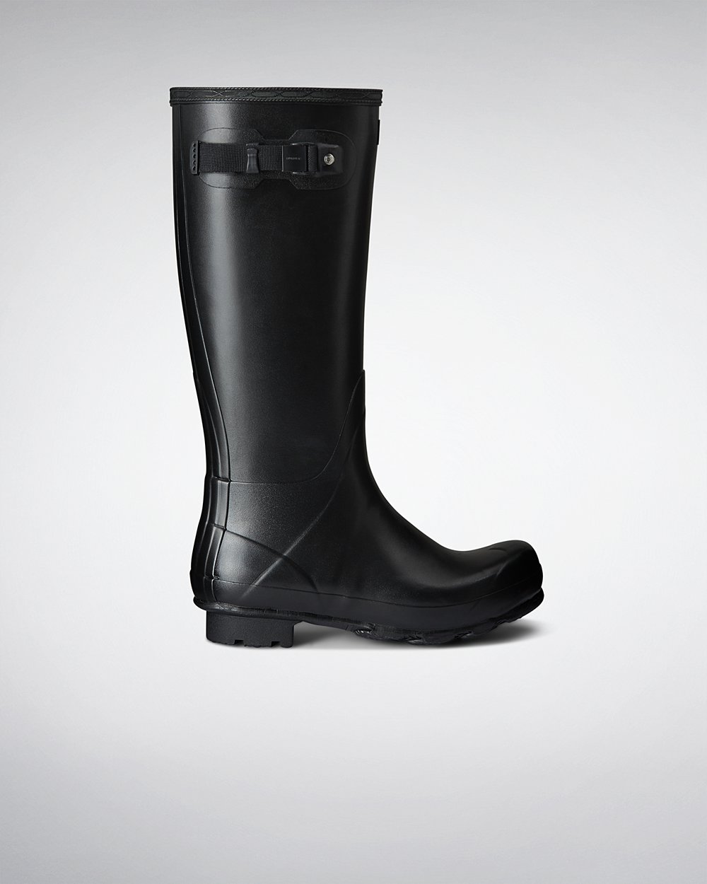 Mens Tall Rain Boots - Hunter Norris Field (21BQDZOTL) - Black